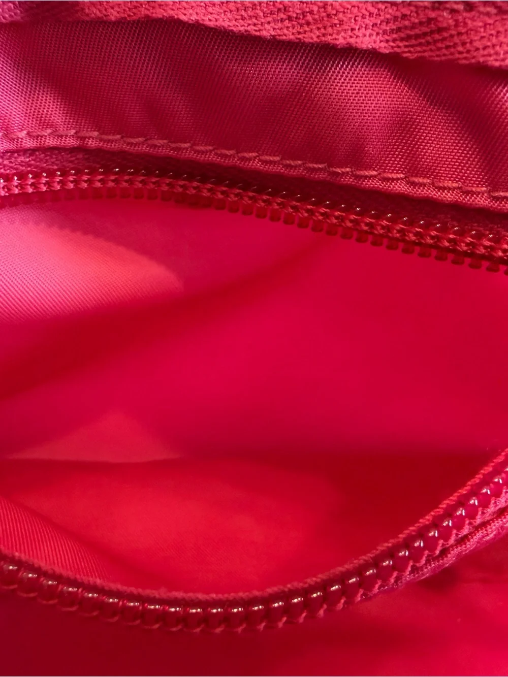Prada Fuchsia Vela Nylon Cosmetic Pouch with Triangle Logo
